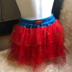 DC Comics Superman Tutu Skirt Women’s One Size Stretchy‎ Blue Red B(5)